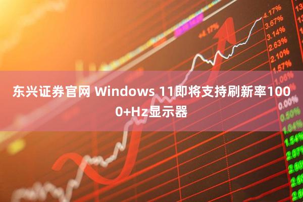 东兴证券官网 Windows 11即将支持刷新率1000+Hz显示器