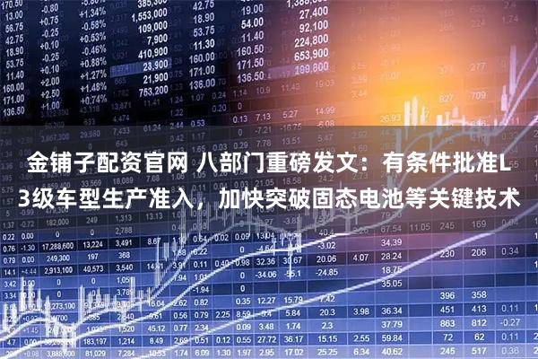 金铺子配资官网 八部门重磅发文：有条件批准L3级车型生产准入，加快突破固态电池等关键技术